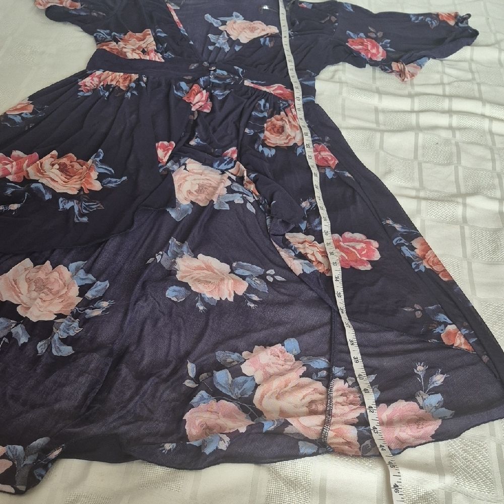Elegant Floral High-Low Dress - Picture 12 of 16